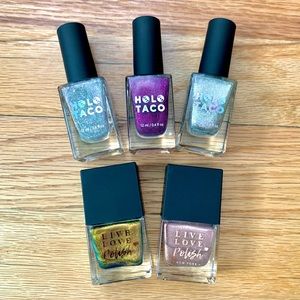 Set of 5 - Holo Taco & Live Love